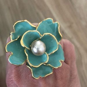 Kenneth Jay Lane flower ring